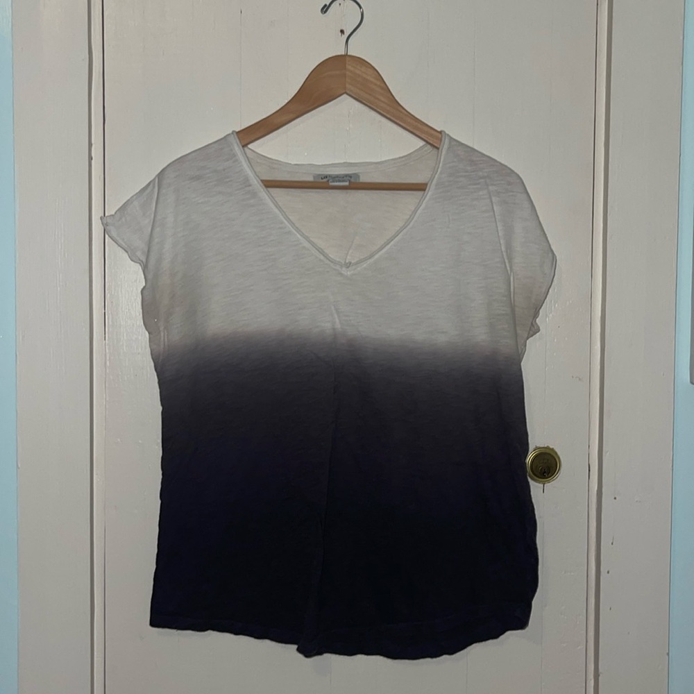 Navy/grey and white ombré shirt